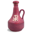 Weihwasserkrug rot PAX beige Keramik handgetpfert 17 x...