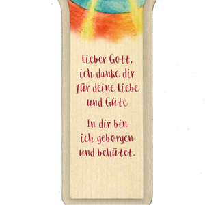 Kinderkreuz Strahlendes Herz Holz - geborgen und behtet 16 x 11 cm Taufkreuz Wandkreuz