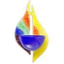 Weihwasserkessel Glas modern Regenbogen 19 x 9,5 x 4,5 cm