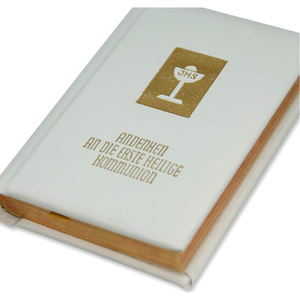 Steinbrener Gebetbuch weiß Kelch Kommunion mit Goldschnitt Buch klein 9 x 6,5 cm