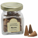 Räucherkegel Luxus Duft Myrrhe 35 Kegel im Glas