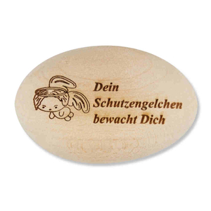 Handschmeichler - Dein Schutzengel - Holz im Organzabeutel 6,3 x 4 cm