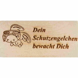 Handschmeichler - Dein Schutzengel - Holz im Organzabeutel 6,3 x 4 cm