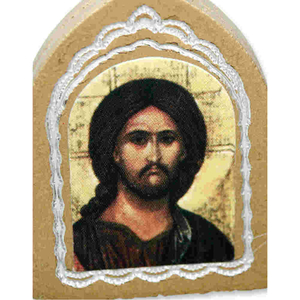 Ikone Diptychon - Mutter Gottes mit Kind & Jesus stehend Holz 5 x 8 cm