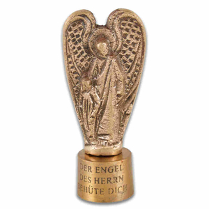 Schutzengel Engel Figur Bronze - Der Engel des Herrn behüte Dich 8 cm