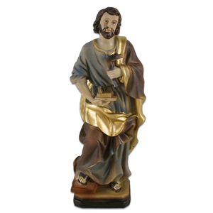 Heiliger Josef mit Hobel und Winkel - Schutzpatron Polyresin 15 cm