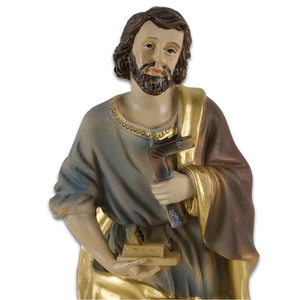 Heiliger Josef mit Hobel und Winkel - Schutzpatron Polyresin 15 cm