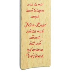 Kinderkreuz Motiv Schutzengel mit Taube Guten Morgen neuer Tag Buche 20 x12 cm Taufe Geburt