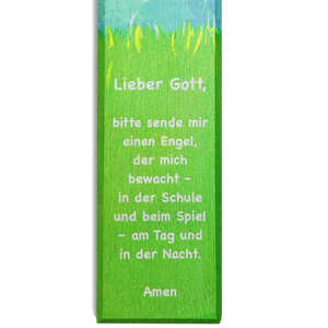 Kinderkreuz Motiv Schutzengel Fußball Junge Buche bunt 15 x 9 cm Taufe Geburt