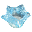 Teelicht Glas hellblau Glasschale Oberflche Relief fr...