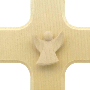 Kinderkreuz Ahorn hell Schutzengel Engel Holz 16 x 11 cm Taufkreuz Geburt Kommunion