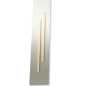 Wandkreuz silber Stahl mit Messingverzierung 20 cm