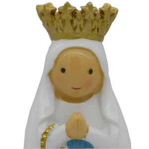 Madonna Lourdes mit Krone Statue kindgerechte Figur handbemalt 8,5 cm Heiligenfigur