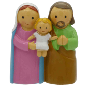 Krippenfiguren Set - Weihnachtskrippe modern Heilige Familie kindgerechte Figuren 7,5 cm