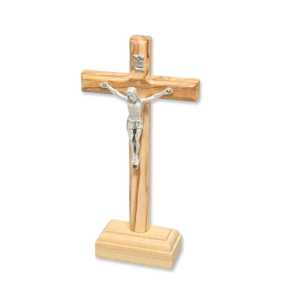 Benedikt Kreuz Benediktuskreuz Wandkreuz Kruzifix aus Bethlehem Olivenholz St