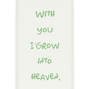 Kinderkreuz &bdquo;With you I grow into heaven&ldquo; - bunter Regenbogen / Baum Holz weiß lackiert15 x 9 cm