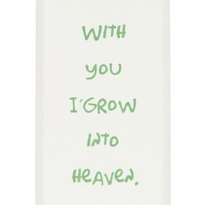 Kinderkreuz &bdquo;With you I grow into heaven&ldquo; - bunter Regenbogen / Baum Holz wei lackiert15 x 9 cm