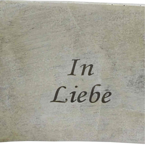 Gedenkrolle grau Motiv weie Taube In Liebe Polyresin 20,5 x 9,5 x 7 cm Grabschmuck