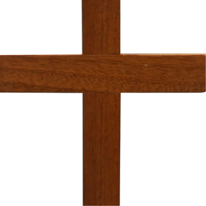 Standkreuz / Stehkreuz Mahagoni mit geradem Balken ohne Korpus 22 x 11 cm Altarkreuz