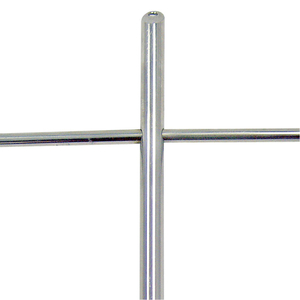 Wandkreuz modern Edelstahl - Kreuz silber matt 19 x 14 cm Edelstahlkreuz