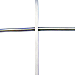 Wandkreuz modern Edelstahl - Kreuz silber matt 17 x 12 cm Balken rund - kantig Edelstahlkreuz