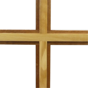 Wandkreuz Mahagoni - Kreuzauflage Olivenholz modern 25 cm Holzkreuz