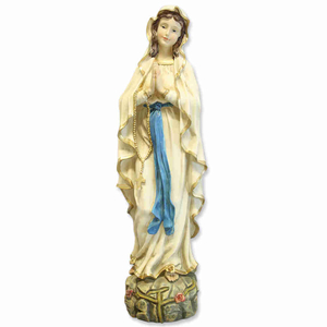 Madonna Lourdes Statue bunt Kunststein 50 cm