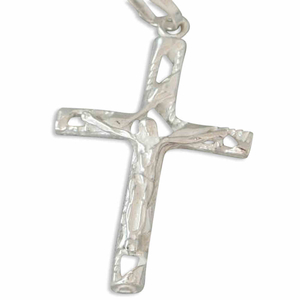 Silber-Kreuz Anhänger Kruzifix durchbrochen 4 cm mit Döschen