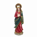 Herz Maria Statue bunt Kunststein 20 cm