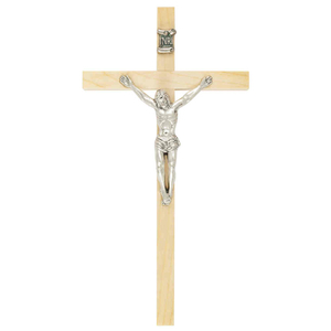 Handkreuz / Sterbekreuz Holz natur mit Christuskrper 13 cm