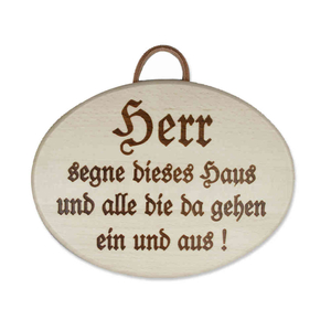 Haussegen - Herr segne dieses Haus - Holz 20 x 15 cm