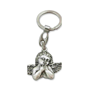 Schlüsselanhänger Engel silberfarben 8,5 cm