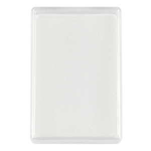 Etui weiß - transparent Kunststoff 6,5 x 4,5 cm