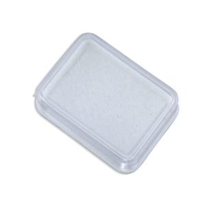 Etui weiß - transparent Kunststoff 3,5 x 2,8 x 1,5 cm